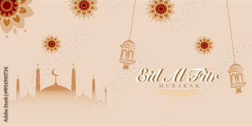 Eid al fitr mubarak mosque background