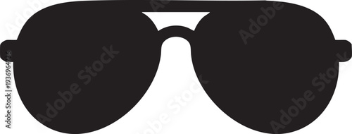Aviator sunglasses silhouette, cool eyewear accessory, protective lenses, stylish fashion, eye protection, sun glasses, pilot glasses