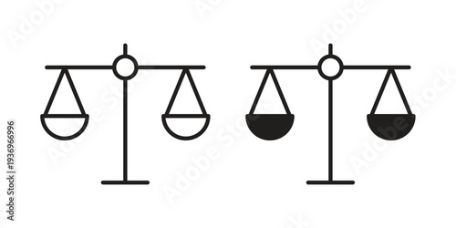 Scale icon Symbol for App and Web UI Design Vectors