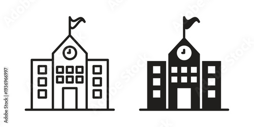 school icon Symbol for App and Web UI Design Vectors