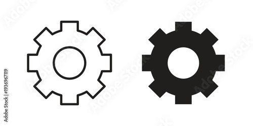 Settings button icon Symbol for App and Web UI Design Vectors