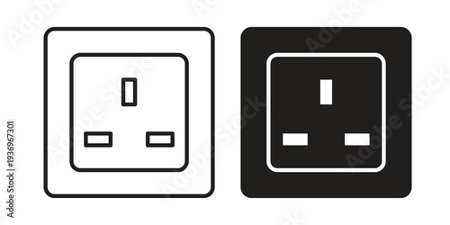 Socket icon Symbol for App and Web UI Design Vectors
