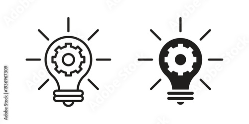 Solution icon Symbol for App and Web UI Design Vectors