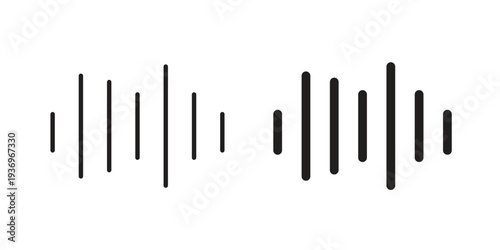 Sound wave icon Symbol for App and Web UI Design Vectors
