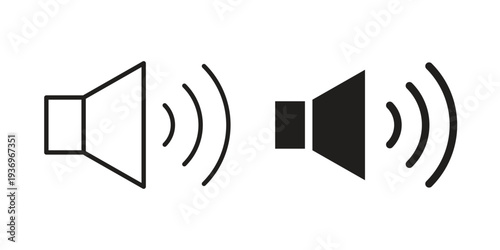 Speaker icon Symbol for App and Web UI Design Vectors