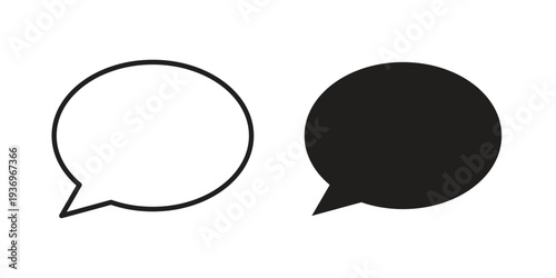 Speech bubble icon Symbol for App and Web UI Design Vectors