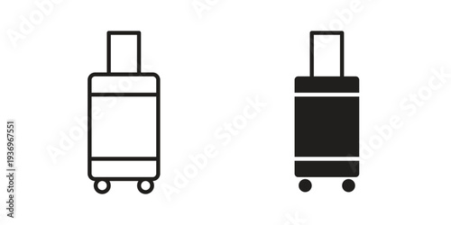 Suitcase icon Symbol for App and Web UI Design Vectors