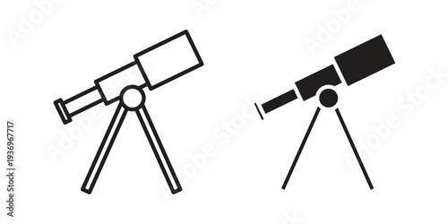Telescope icon Symbol for App and Web UI Design Vectors
