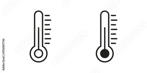Temperature icon Symbol for App and Web UI Design Vectors