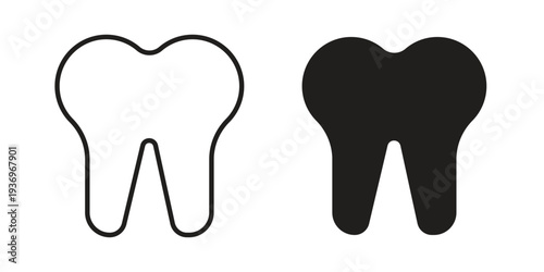 Tooth icon Symbol for App and Web UI Design Vectors