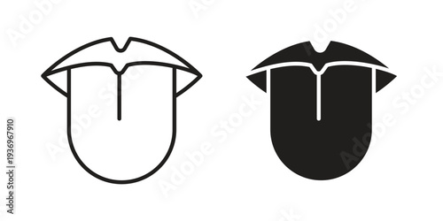 Tongue icon Symbol for App and Web UI Design Vectors