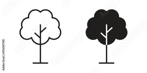 Tree icon Symbol for App and Web UI Design Vectors