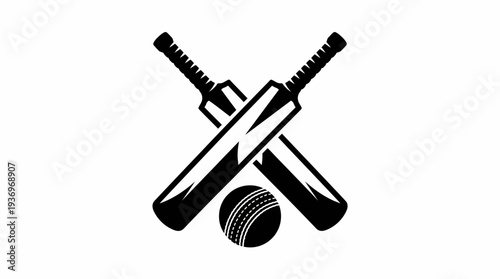 Cricket Ball and Bat Vector Illustrations | Dynamic Sports Icons | Striking Action Designs | Professional Cricket Equipment Vector Art for Matches, Logos, and Creative Sports Graphics