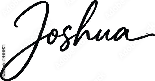 A handwritten signature of the name Joshua in black ink on a white background