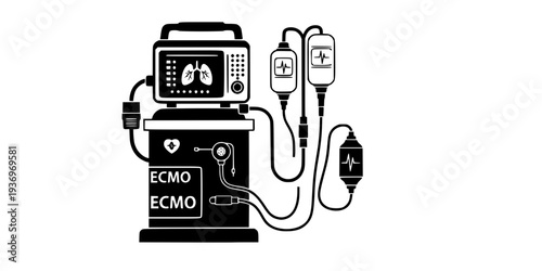 ECMO Heart Lung Machine ICU Icon