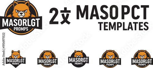 A collection of MASO PCT templates with a cartoon fox logo on a white background