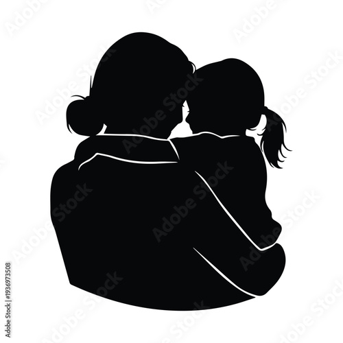 Loving mother embracing little girl in tender moment