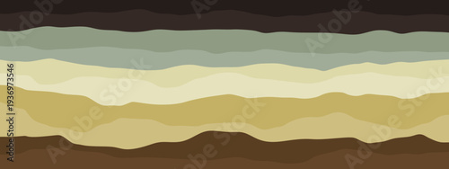 Abstract flat soil and rock layers cross section