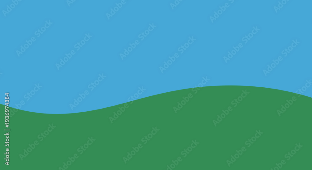 Obraz premium Green Hills Under Blue Sky.