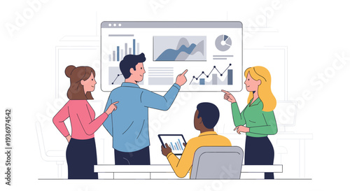 Team Discussing Business Strategy Together.