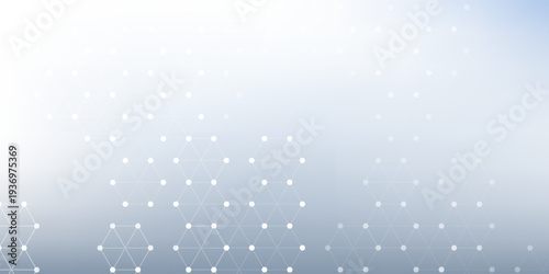 Modern futuristic background of the scientific hexagonal pattern. Virtual abstract background with particle, molecule structure for medical, technology, chemistry, science