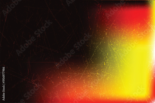 Light leak film burn overlay with grunge scratches and dust. Retro analog camera film damage texture background for creative design.