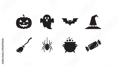Halloween Spooky Celebration Icons Collection