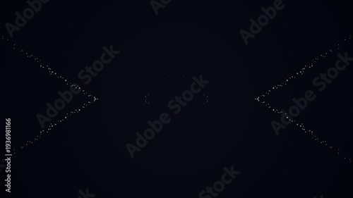 Glowing Lights Forming Geometric Shapes in Darkness.