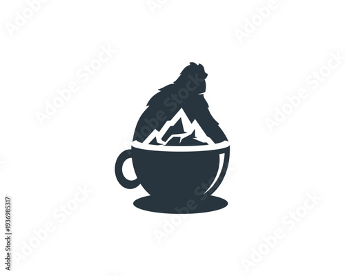 cup of coffee and mountain