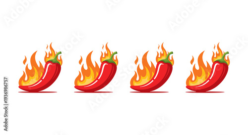 Spice level mark, Chili level icons