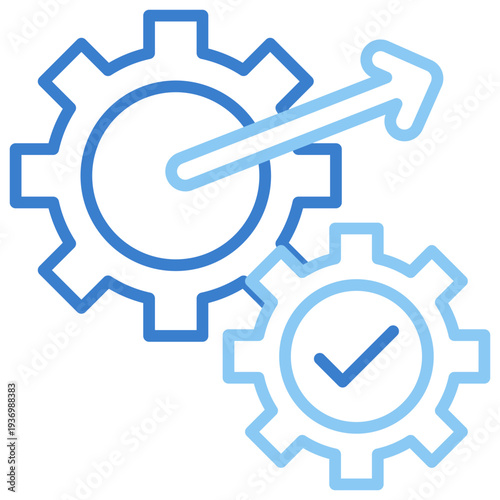 Workflow Dual Tone Outline Icon