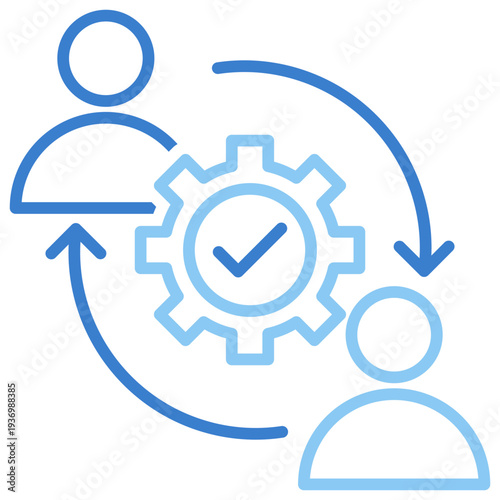 Lean Management Dual Tone Outline Icon
