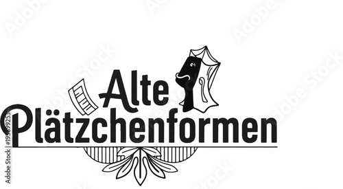 Bold text reads "Alte Plätzchenformen" with stylized graphics