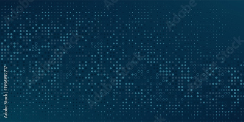 Abstract Blue Technology Background. Binary Computer Code. Programming / Coding / Hacker concept. Vector Background Illustration.