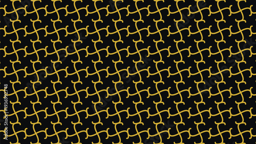 Vibrant yellow pattern on black background