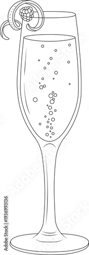 Doodle outline summer beach cocktail hand drawn scketch vector.eps