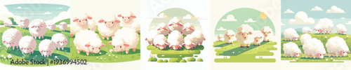 vector of the flock of sheep