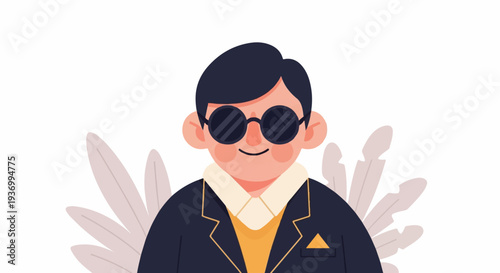 A person in a dark suit and sunglasses, smiling