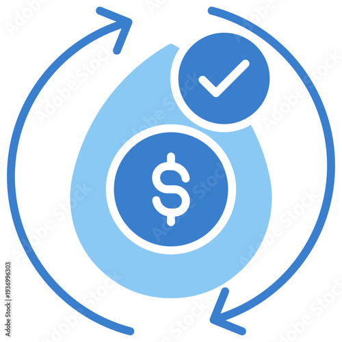 Liquidity Dual Tone Glyph Icon