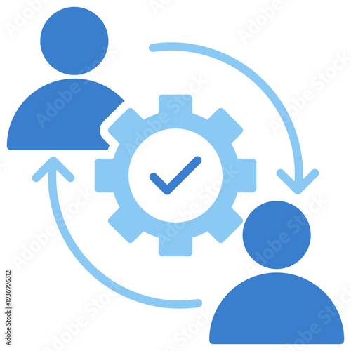 Lean Management Dual Tone Glyph Icon