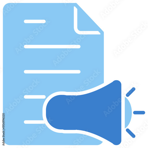 Transcript Dual Tone Glyph Icon