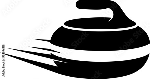 Curling stone vector icon