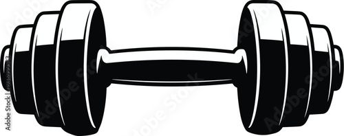 Modern Dumbbell Isolated on Transparent Background for Fitness Training Concept