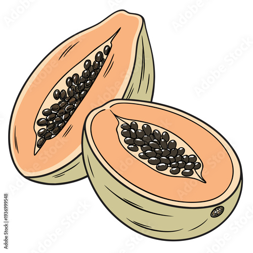 Cut open custard apple with seeds exposed cut open fruit