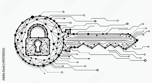 Shield and key security protection technology sketch