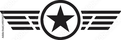 star winged badge illustration