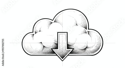Cloud download technology process technical sketch