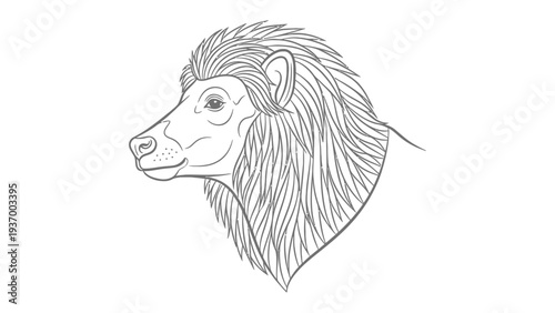 Ancient creature: A detailed, minimalist monochrome sketch of an ancient animal, emphasizing the textures and lines of its form.