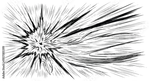 Data explosion technology technical sketch art