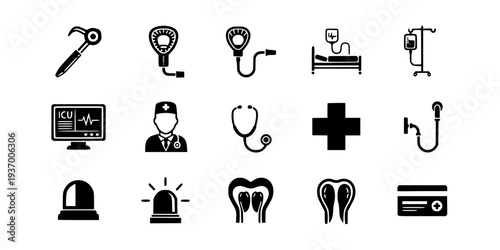 Laryngoscope Intubation Medical Tool Icon